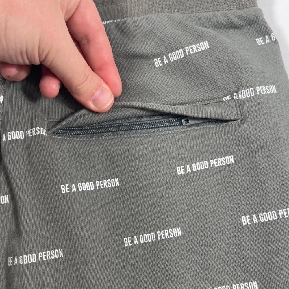 Be A Good Person BAGP Joggers Charcoal Grey Sweatpants XS Streetwear Lounge NWOT